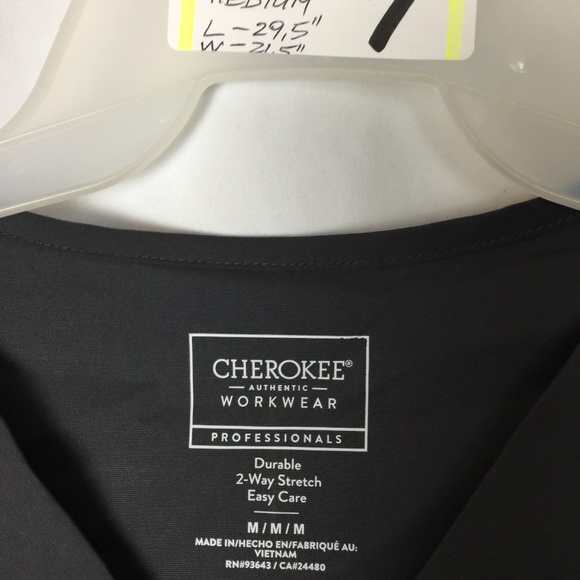 CHEROKEE TOP SCRUB GRAY  MEN'S LARGE - Picture 2 of 10